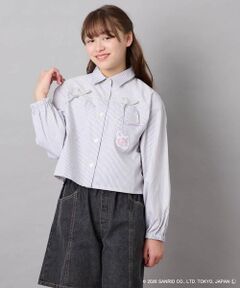 a.v.v / アー・ヴェ・ヴェ シャツ・ブラウス | [120-150]【数量限定】[クロミ]ストライプシャツ