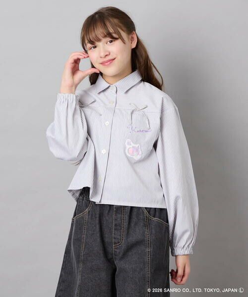 a.v.v / アー・ヴェ・ヴェ シャツ・ブラウス | [120-150]【数量限定】[クロミ]ストライプシャツ | 詳細1