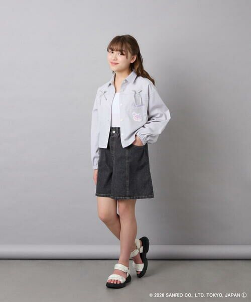 a.v.v / アー・ヴェ・ヴェ シャツ・ブラウス | [120-150]【数量限定】[クロミ]ストライプシャツ | 詳細12