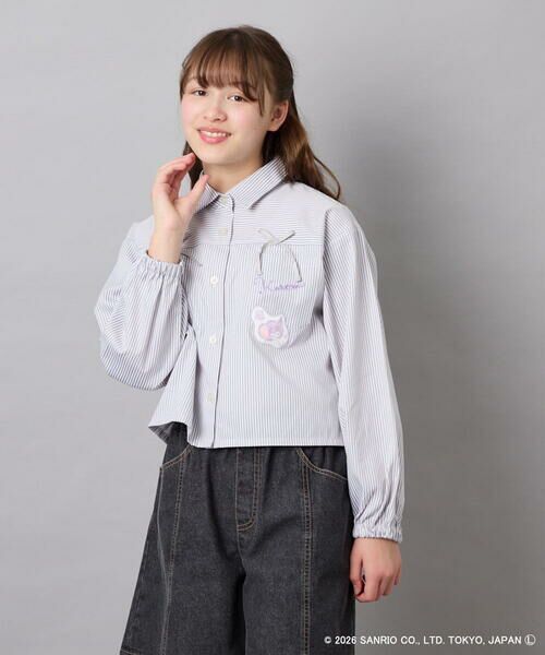 a.v.v / アー・ヴェ・ヴェ シャツ・ブラウス | [120-150]【数量限定】[クロミ]ストライプシャツ | 詳細2