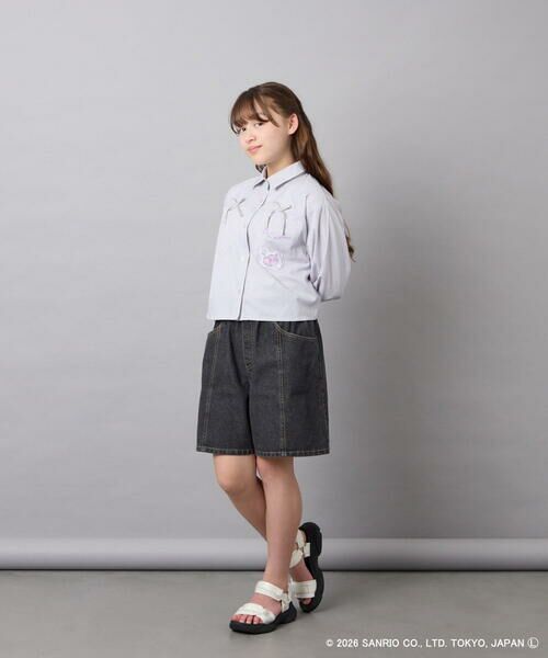 a.v.v / アー・ヴェ・ヴェ シャツ・ブラウス | [120-150]【数量限定】[クロミ]ストライプシャツ | 詳細8