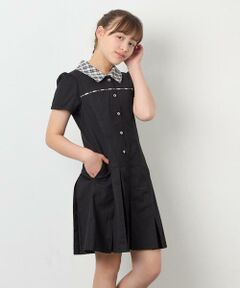 a.v.v / アー・ヴェ・ヴェ ロング・マキシ丈ワンピース | [130-160]タックプリーツ襟付きワンピース