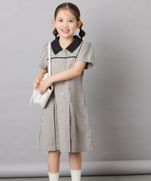 a.v.v / アー・ヴェ・ヴェ ロング・マキシ丈ワンピース | [130-160]タックプリーツ襟付きワンピース | 詳細2