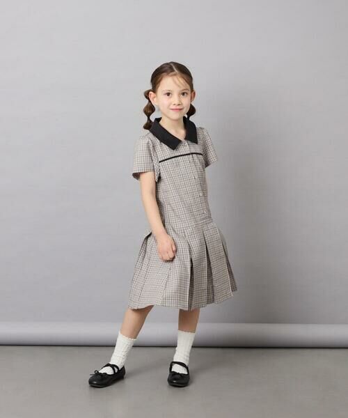 a.v.v / アー・ヴェ・ヴェ ロング・マキシ丈ワンピース | [130-160]タックプリーツ襟付きワンピース | 詳細5