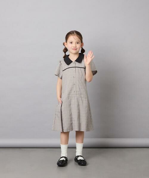 a.v.v / アー・ヴェ・ヴェ ロング・マキシ丈ワンピース | [130-160]タックプリーツ襟付きワンピース | 詳細6