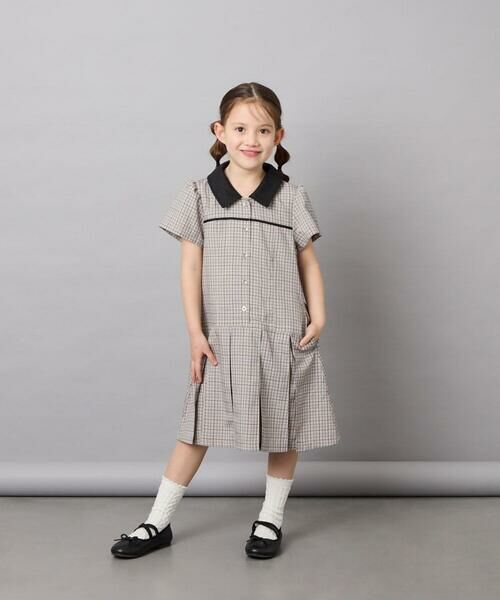 a.v.v / アー・ヴェ・ヴェ ロング・マキシ丈ワンピース | [130-160]タックプリーツ襟付きワンピース | 詳細7