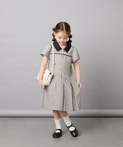 a.v.v / アー・ヴェ・ヴェ ロング・マキシ丈ワンピース | [130-160]タックプリーツ襟付きワンピース | 詳細8