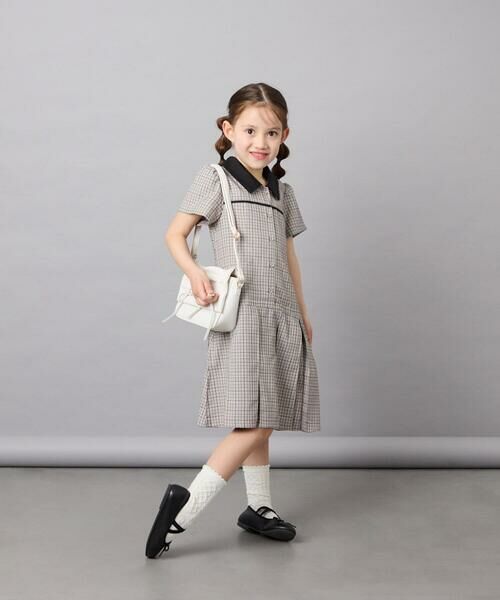 a.v.v / アー・ヴェ・ヴェ ロング・マキシ丈ワンピース | [130-160]タックプリーツ襟付きワンピース | 詳細9