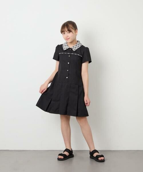 a.v.v / アー・ヴェ・ヴェ ロング・マキシ丈ワンピース | [130-160]タックプリーツ襟付きワンピース | 詳細14