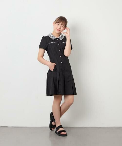 a.v.v / アー・ヴェ・ヴェ ロング・マキシ丈ワンピース | [130-160]タックプリーツ襟付きワンピース | 詳細16