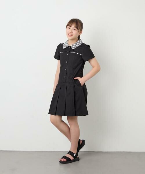 a.v.v / アー・ヴェ・ヴェ ロング・マキシ丈ワンピース | [130-160]タックプリーツ襟付きワンピース | 詳細18