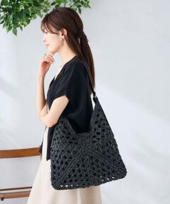 a.v.v / アー・ヴェ・ヴェ ショルダーバッグ | ラメフィルム透かし編みショルダーバッグ