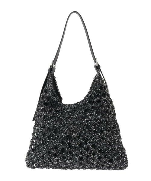 a.v.v / アー・ヴェ・ヴェ ショルダーバッグ | ラメフィルム透かし編みショルダーバッグ | 詳細12