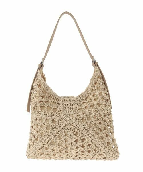 a.v.v / アー・ヴェ・ヴェ ショルダーバッグ | ラメフィルム透かし編みショルダーバッグ（アイボリー）