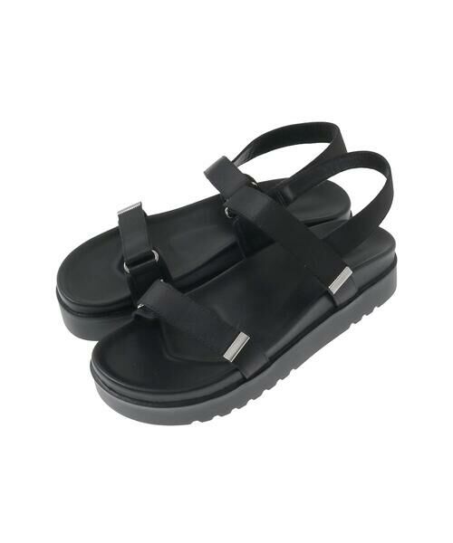 a.v.v / アー・ヴェ・ヴェ サンダル | 厚底ベルトサンダル（ブラック）
