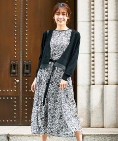 a.v.v / アー・ヴェ・ヴェ ロング・マキシ丈ワンピース | 【洗える】フラワープリントギャザーノースリーブワンピース