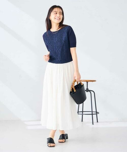 a.v.v / アー・ヴェ・ヴェ ロング・マキシ丈スカート | ゴアード切替フレアスカート | 詳細12