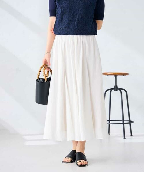 a.v.v / アー・ヴェ・ヴェ ロング・マキシ丈スカート | ゴアード切替フレアスカート | 詳細7