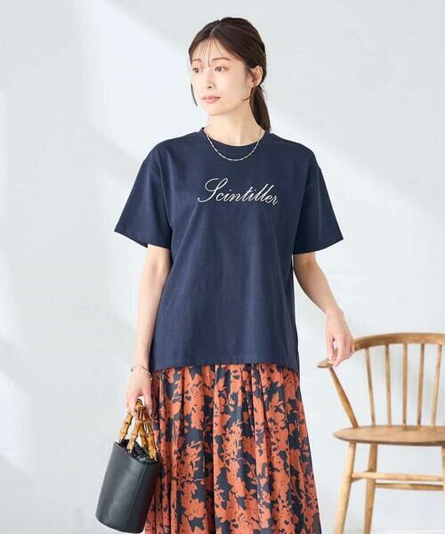 a.v.v / アー・ヴェ・ヴェ カットソー | 【接触冷感/UVカット/コットン100%】ロゴゆるTシャツ | 詳細2