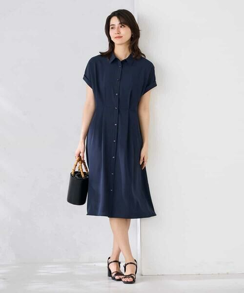 a.v.v / アー・ヴェ・ヴェ ロング・マキシ丈ワンピース | 【WEB限定】ドルマンスリーブシャツワンピース | 詳細1