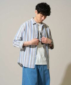 a.v.v / アー・ヴェ・ヴェ シャツ・ブラウス | 【洗濯機で洗える】カラーストライプシチブソデシャツ