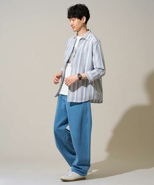 a.v.v / アー・ヴェ・ヴェ シャツ・ブラウス | 【洗濯機で洗える】カラーストライプシチブソデシャツ | 詳細11