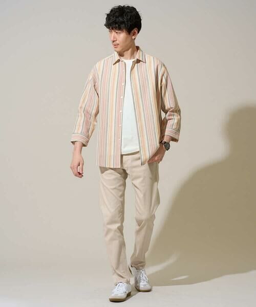 a.v.v / アー・ヴェ・ヴェ シャツ・ブラウス | 【洗濯機で洗える】カラーストライプシチブソデシャツ | 詳細13