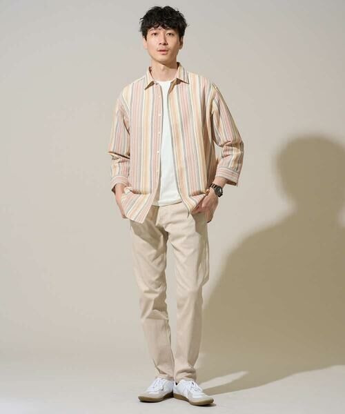 a.v.v / アー・ヴェ・ヴェ シャツ・ブラウス | 【洗濯機で洗える】カラーストライプシチブソデシャツ | 詳細14