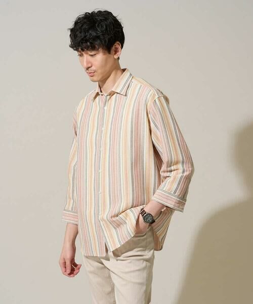 a.v.v / アー・ヴェ・ヴェ シャツ・ブラウス | 【洗濯機で洗える】カラーストライプシチブソデシャツ | 詳細16