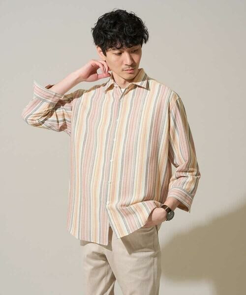 a.v.v / アー・ヴェ・ヴェ シャツ・ブラウス | 【洗濯機で洗える】カラーストライプシチブソデシャツ | 詳細17