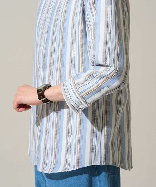 a.v.v / アー・ヴェ・ヴェ シャツ・ブラウス | 【洗濯機で洗える】カラーストライプシチブソデシャツ | 詳細6