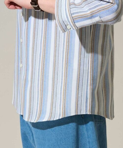 a.v.v / アー・ヴェ・ヴェ シャツ・ブラウス | 【洗濯機で洗える】カラーストライプシチブソデシャツ | 詳細7