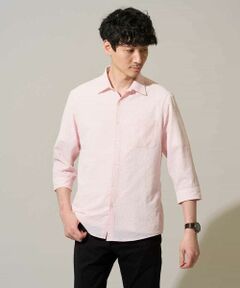 a.v.v / アー・ヴェ・ヴェ シャツ・ブラウス | 【イージーケア/洗濯機で洗える/毛玉になりにくい/ストレッチ】メッシュシアサッカーシチブソデシャツ