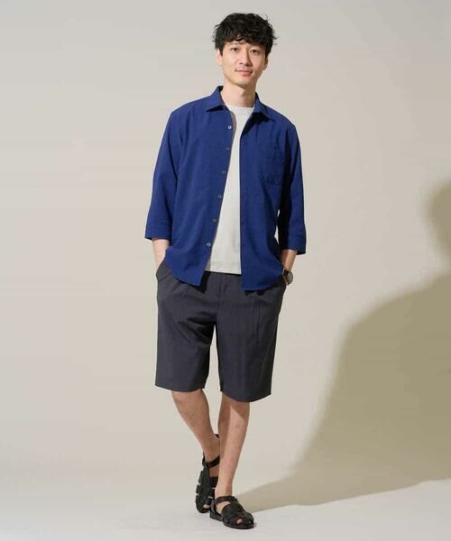 a.v.v / アー・ヴェ・ヴェ シャツ・ブラウス | 【イージーケア/洗濯機で洗える/毛玉になりにくい/ストレッチ】メッシュシアサッカーシチブソデシャツ | 詳細13