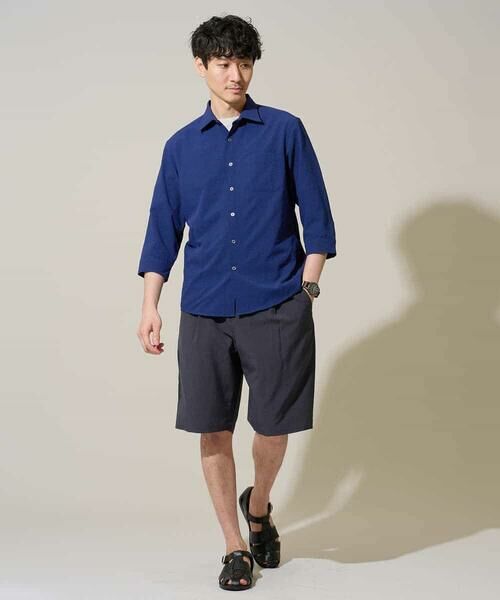 a.v.v / アー・ヴェ・ヴェ シャツ・ブラウス | 【イージーケア/洗濯機で洗える/毛玉になりにくい/ストレッチ】メッシュシアサッカーシチブソデシャツ | 詳細16