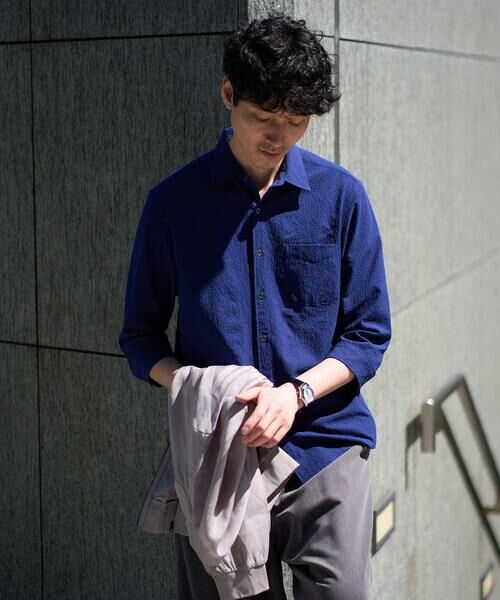 a.v.v / アー・ヴェ・ヴェ シャツ・ブラウス | 【イージーケア/洗濯機で洗える/毛玉になりにくい/ストレッチ】メッシュシアサッカーシチブソデシャツ | 詳細21