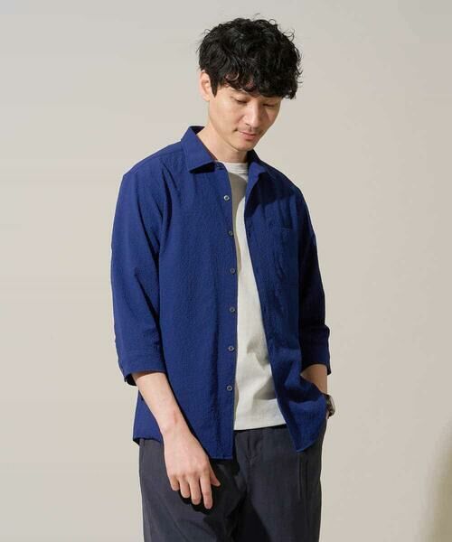 a.v.v / アー・ヴェ・ヴェ シャツ・ブラウス | 【イージーケア/洗濯機で洗える/毛玉になりにくい/ストレッチ】メッシュシアサッカーシチブソデシャツ | 詳細24