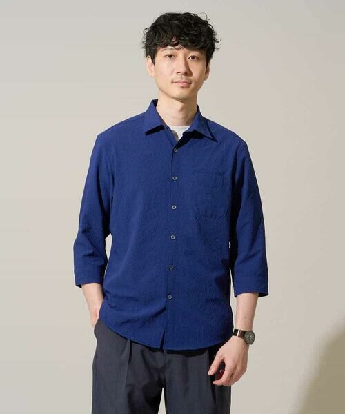 a.v.v / アー・ヴェ・ヴェ シャツ・ブラウス | 【イージーケア/洗濯機で洗える/毛玉になりにくい/ストレッチ】メッシュシアサッカーシチブソデシャツ | 詳細25