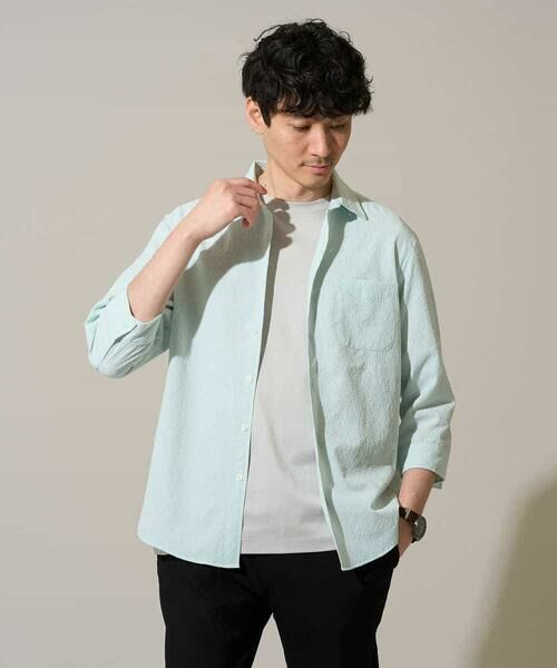 a.v.v / アー・ヴェ・ヴェ シャツ・ブラウス | 【イージーケア/洗濯機で洗える/毛玉になりにくい/ストレッチ】メッシュシアサッカーシチブソデシャツ | 詳細26