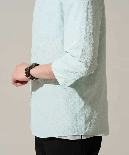 a.v.v / アー・ヴェ・ヴェ シャツ・ブラウス | 【イージーケア/洗濯機で洗える/毛玉になりにくい/ストレッチ】メッシュシアサッカーシチブソデシャツ | 詳細30