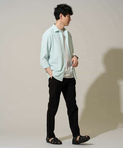 a.v.v / アー・ヴェ・ヴェ シャツ・ブラウス | 【イージーケア/洗濯機で洗える/毛玉になりにくい/ストレッチ】メッシュシアサッカーシチブソデシャツ | 詳細6