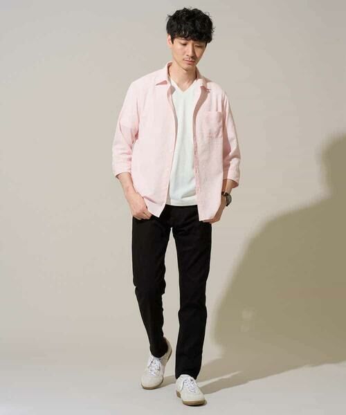 a.v.v / アー・ヴェ・ヴェ シャツ・ブラウス | 【イージーケア/洗濯機で洗える/毛玉になりにくい/ストレッチ】メッシュシアサッカーシチブソデシャツ | 詳細8