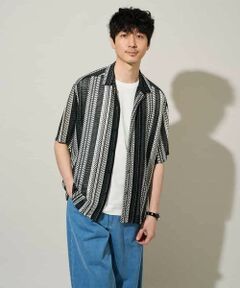 a.v.v / アー・ヴェ・ヴェ シャツ・ブラウス | 【洗濯機で洗える】ワイドストライプゴブソデオープンカラーシャツ