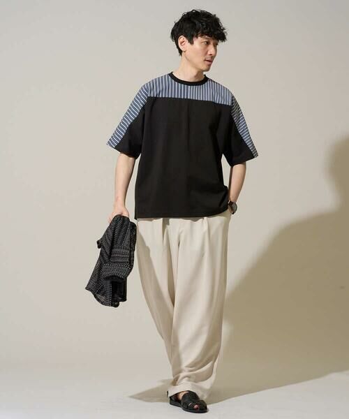 a.v.v / アー・ヴェ・ヴェ シャツ・ブラウス | 【洗濯機で洗える】ワイドストライプゴブソデオープンカラーシャツ | 詳細10