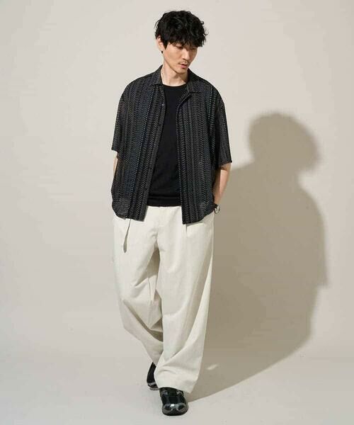 a.v.v / アー・ヴェ・ヴェ シャツ・ブラウス | 【洗濯機で洗える】ワイドストライプゴブソデオープンカラーシャツ | 詳細12