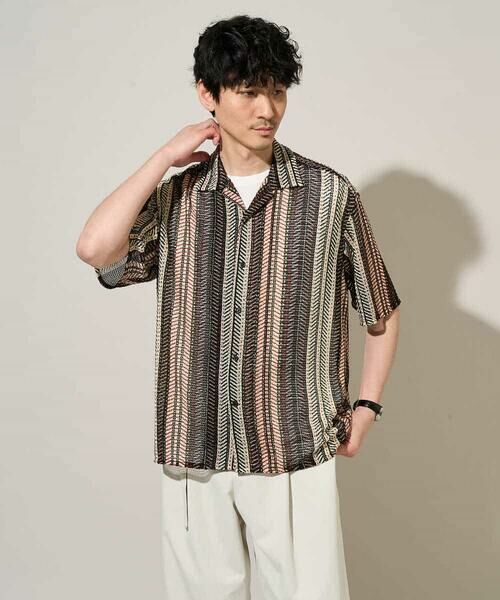a.v.v / アー・ヴェ・ヴェ シャツ・ブラウス | 【洗濯機で洗える】ワイドストライプゴブソデオープンカラーシャツ | 詳細13