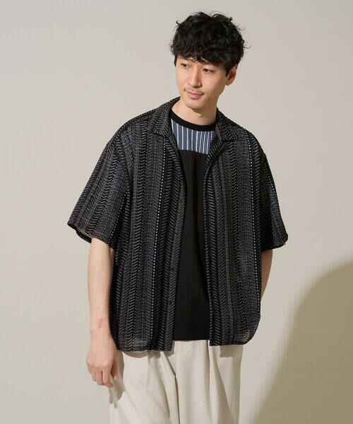a.v.v / アー・ヴェ・ヴェ シャツ・ブラウス | 【洗濯機で洗える】ワイドストライプゴブソデオープンカラーシャツ | 詳細16