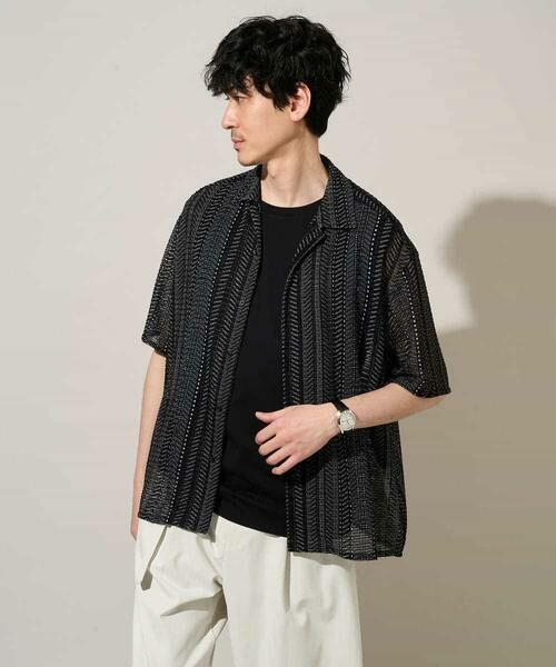 a.v.v / アー・ヴェ・ヴェ シャツ・ブラウス | 【洗濯機で洗える】ワイドストライプゴブソデオープンカラーシャツ | 詳細17