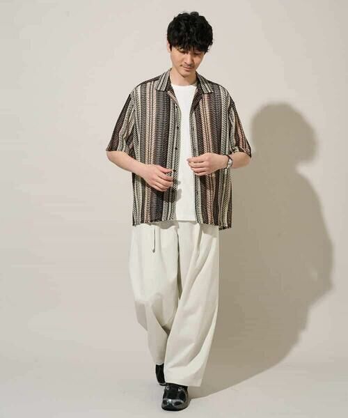 a.v.v / アー・ヴェ・ヴェ シャツ・ブラウス | 【洗濯機で洗える】ワイドストライプゴブソデオープンカラーシャツ | 詳細2