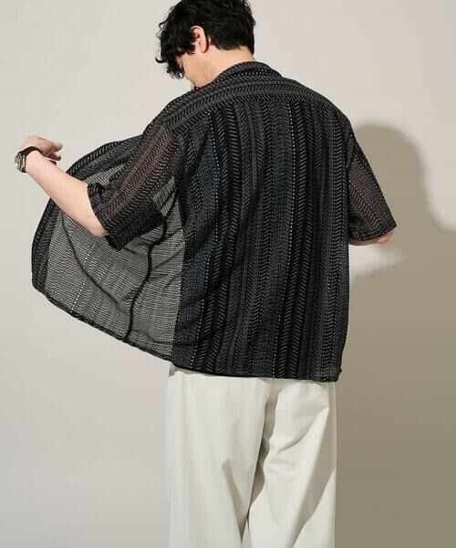 a.v.v / アー・ヴェ・ヴェ シャツ・ブラウス | 【洗濯機で洗える】ワイドストライプゴブソデオープンカラーシャツ | 詳細20